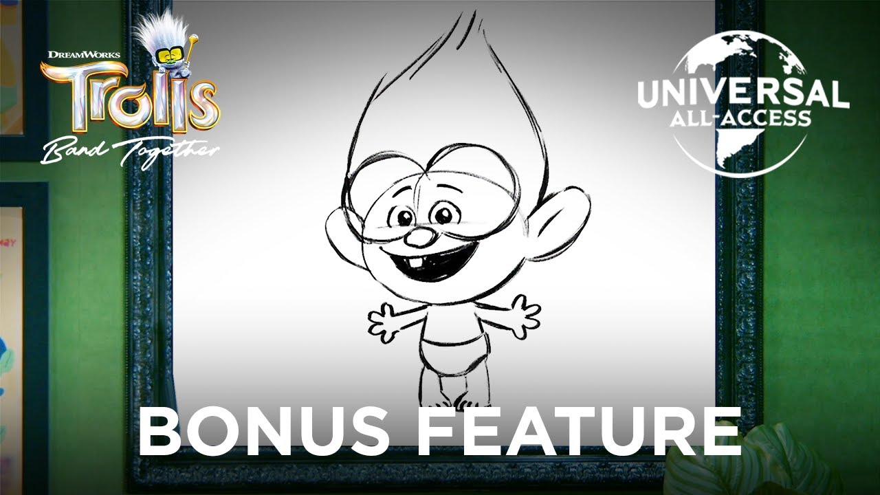 Watch film Trolls Band Together | How To Draw Baby Branch Bonus Feature