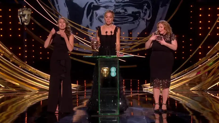 Watch film CODA | Sian Heder reveals her sign-language nickname while accepting her award for CODA | EE BAFTAs 2022