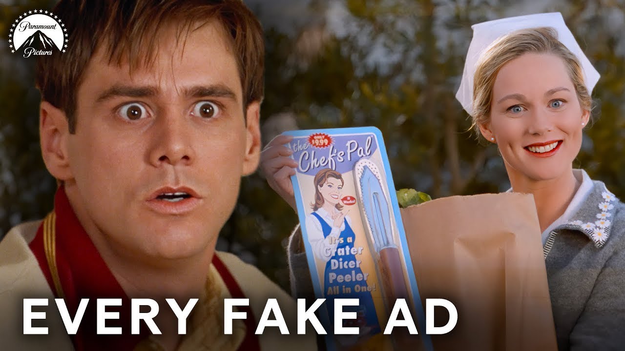 Watch film The Truman Show | Every Time Jim Carrey Spots a Creepy Fake Ad