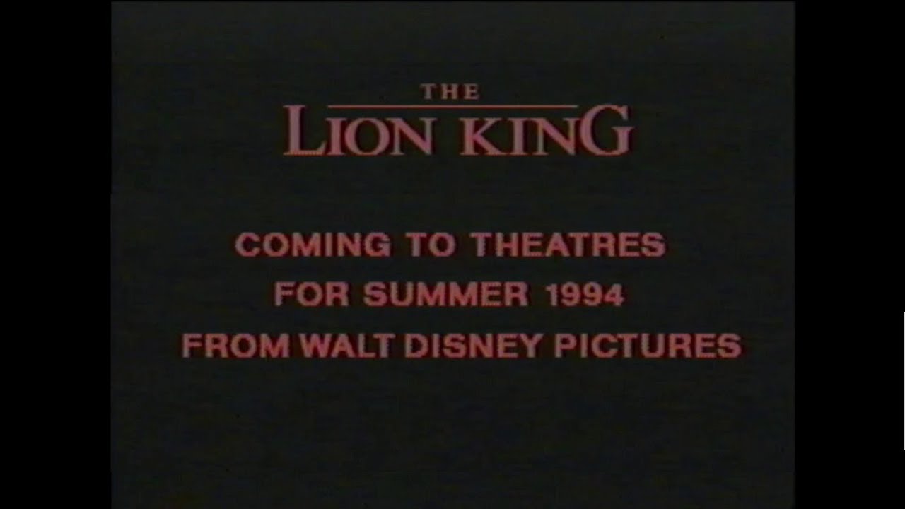 Watch film The Lion King | The Lion King - Sneak Peek #2 (March 4, 1994)