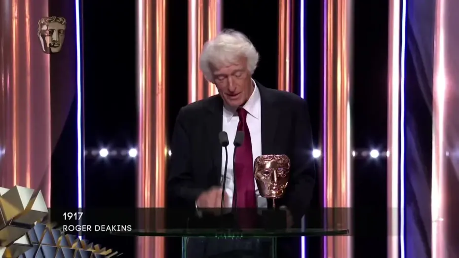 Watch film 1917 | Roger Deakins Receives Cinematography Award For 1917 | EE BAFTA Film Awards 2020