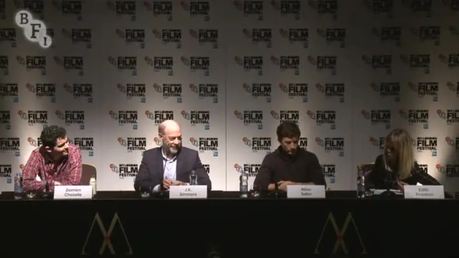 Watch film Whiplash | J.K. Simmons and Miles Teller at the Whiplash press conference at LFF