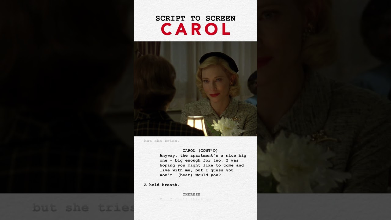 Watch film Carol | Script to Scene