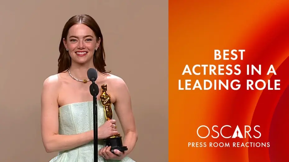 Watch film Poor Things | Emma Stone | Best Actress in a Leading Role | Oscars 2024 Press Room Speech