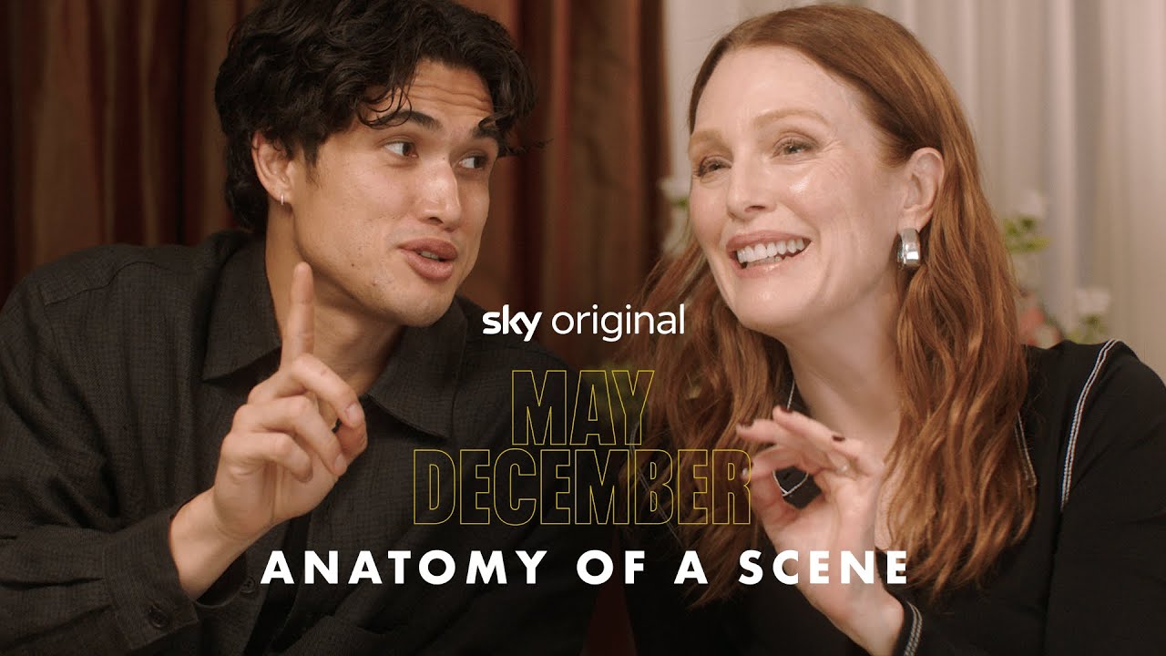 Watch film May December | Charles Melton & Julianne Moore sit down to discuss THAT package scene!